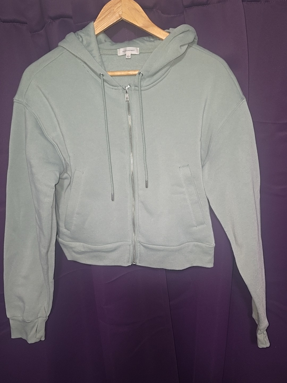 Madewell Light Sage Zip Front Hoodie